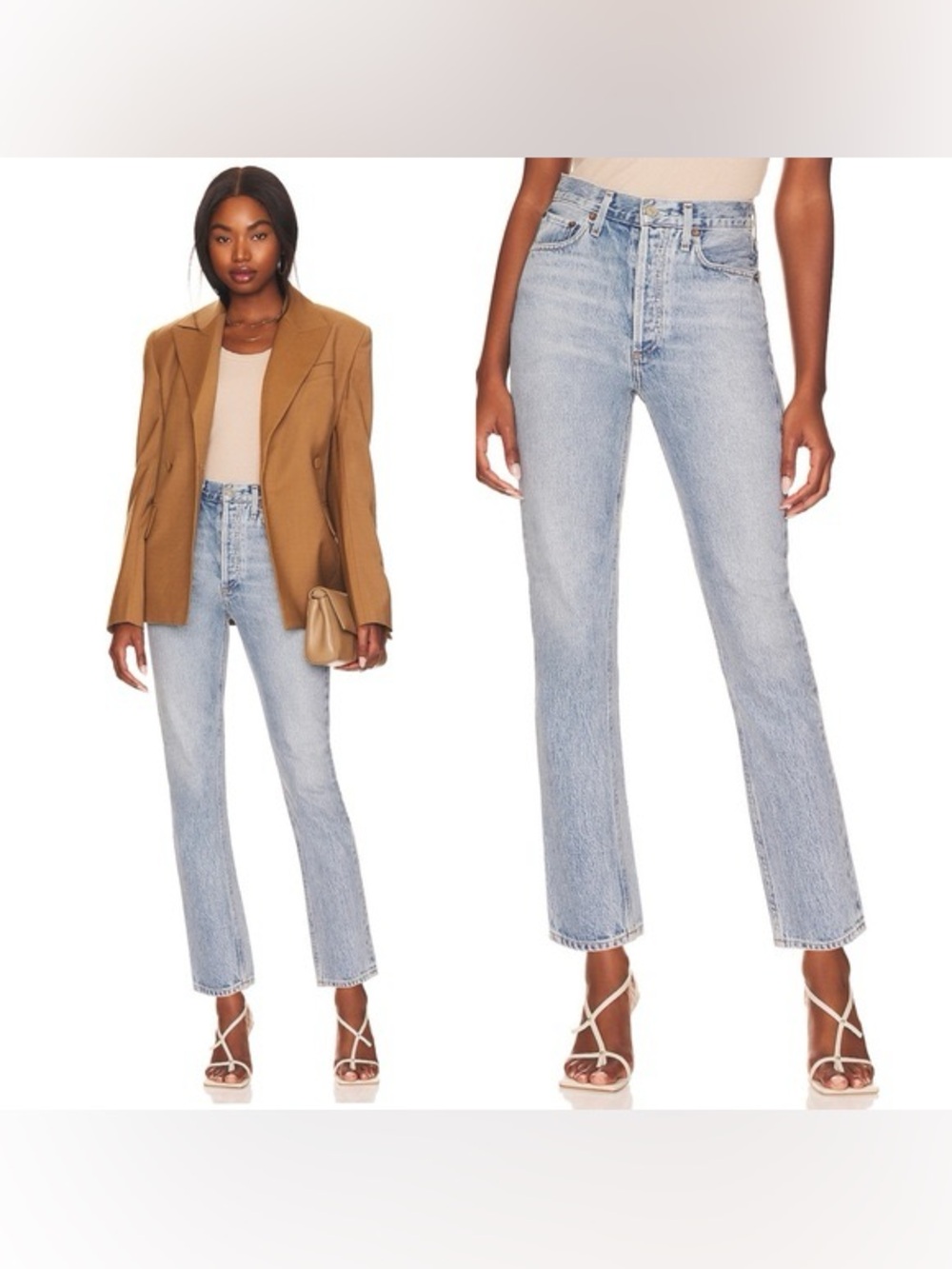 Agolde Riley High Rise Straight Crop jeans size 25